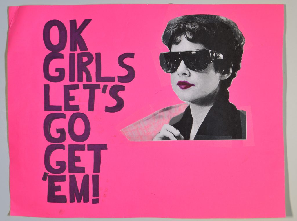 Hand made poster of Stockard Channing in Grease with sunglasses.