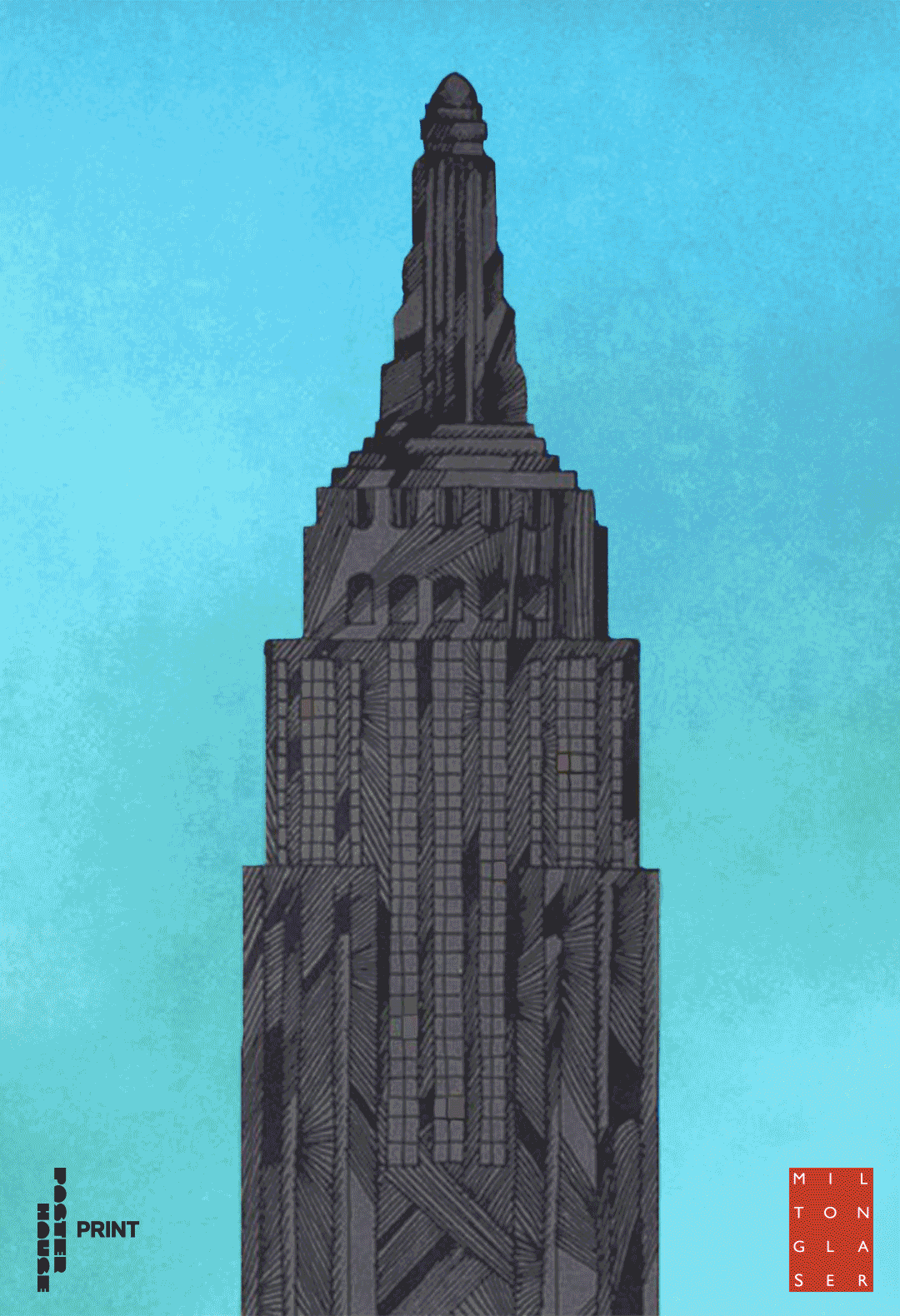 illustrative poster by Milton Glaser of the empire state building