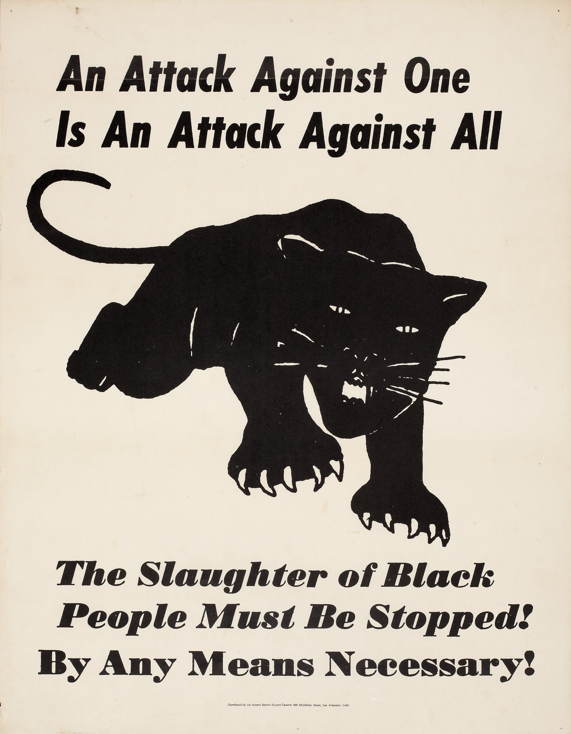 An illustrational black panther poster.