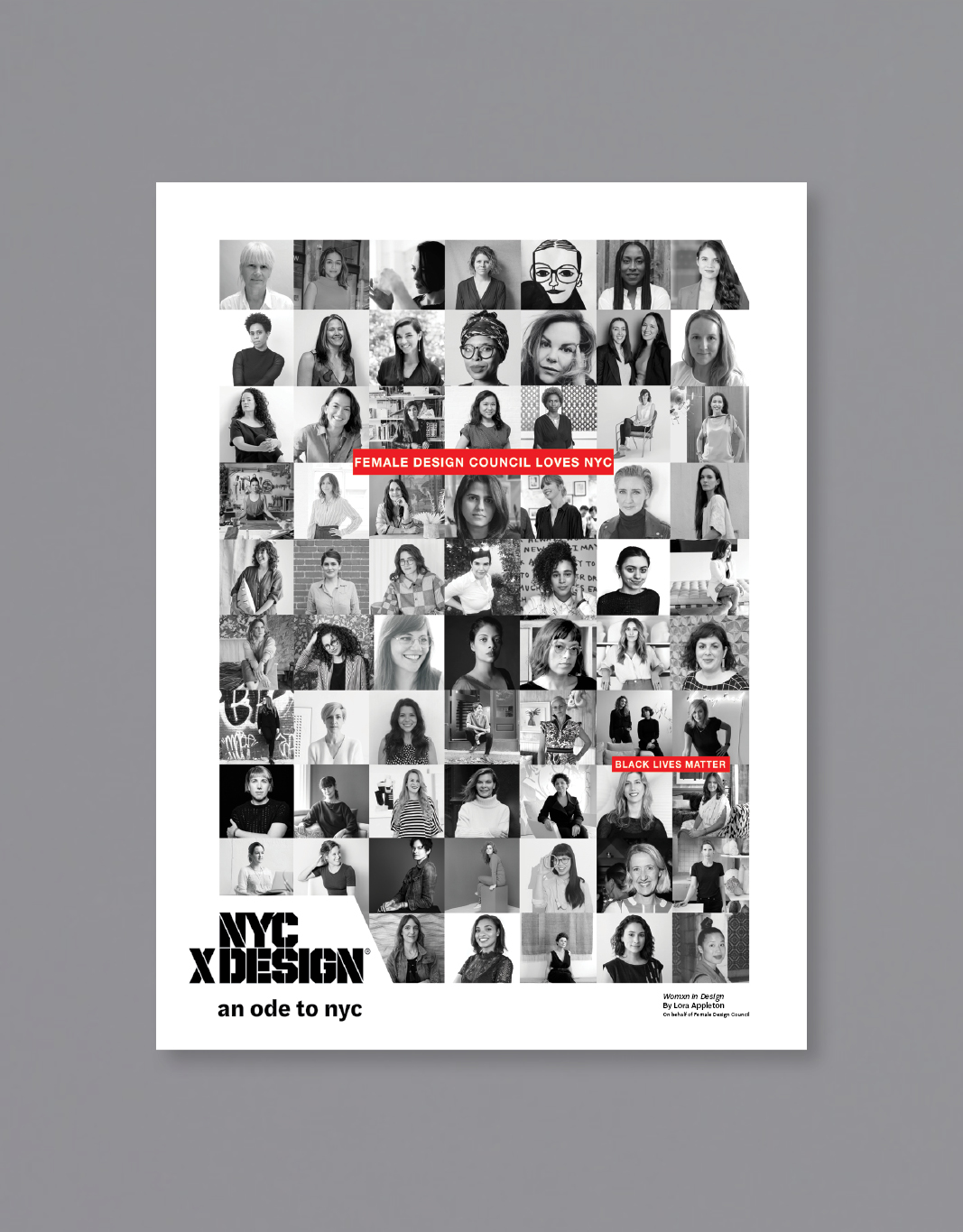 A poster showing a lot of black and white photos of women. texts say, 
