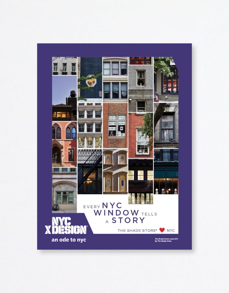 A poster showing a lot of photos of town houses and buildings in the New York city. the text says