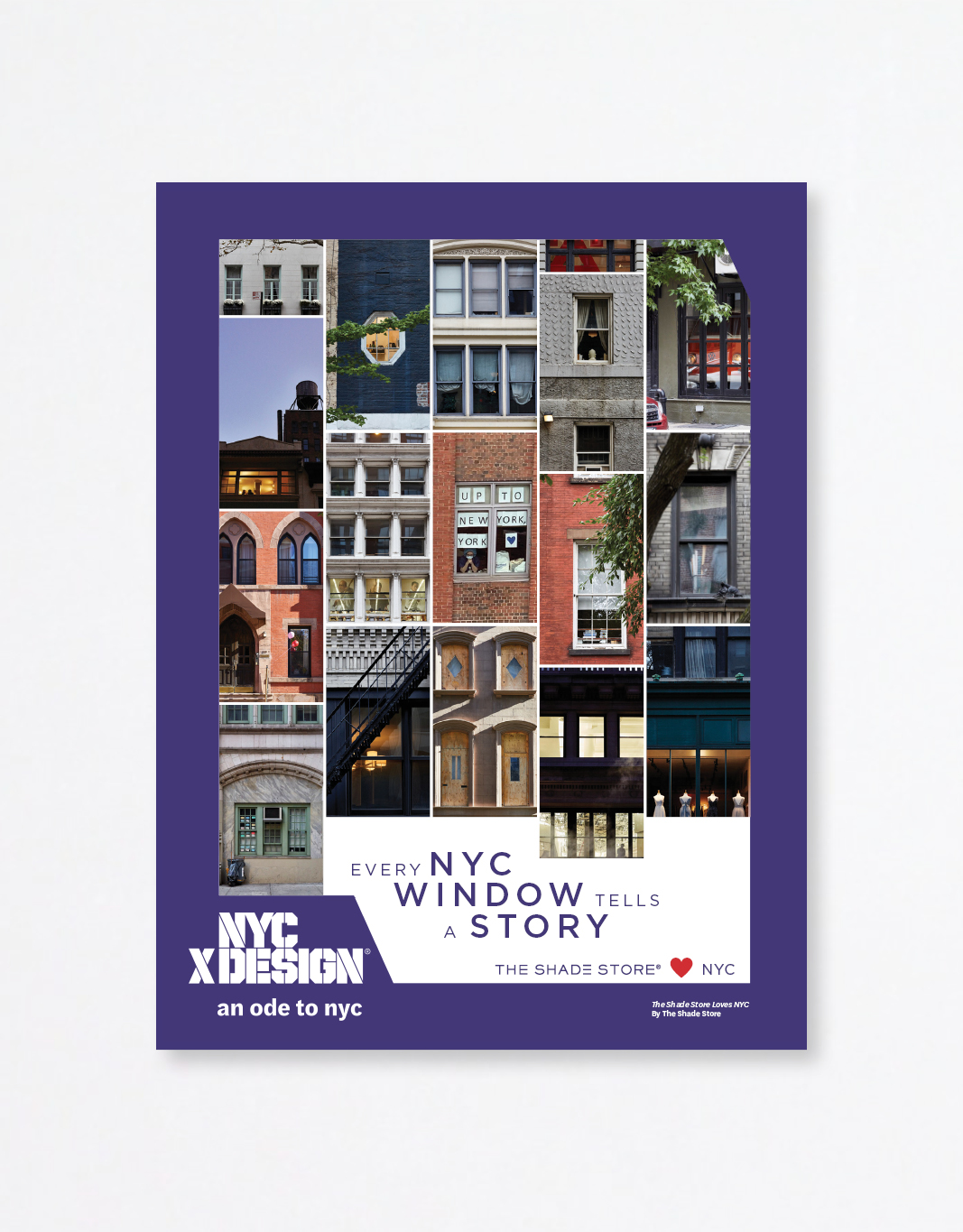 A poster showing a lot of photos of town houses and buildings in the New York city. the text says