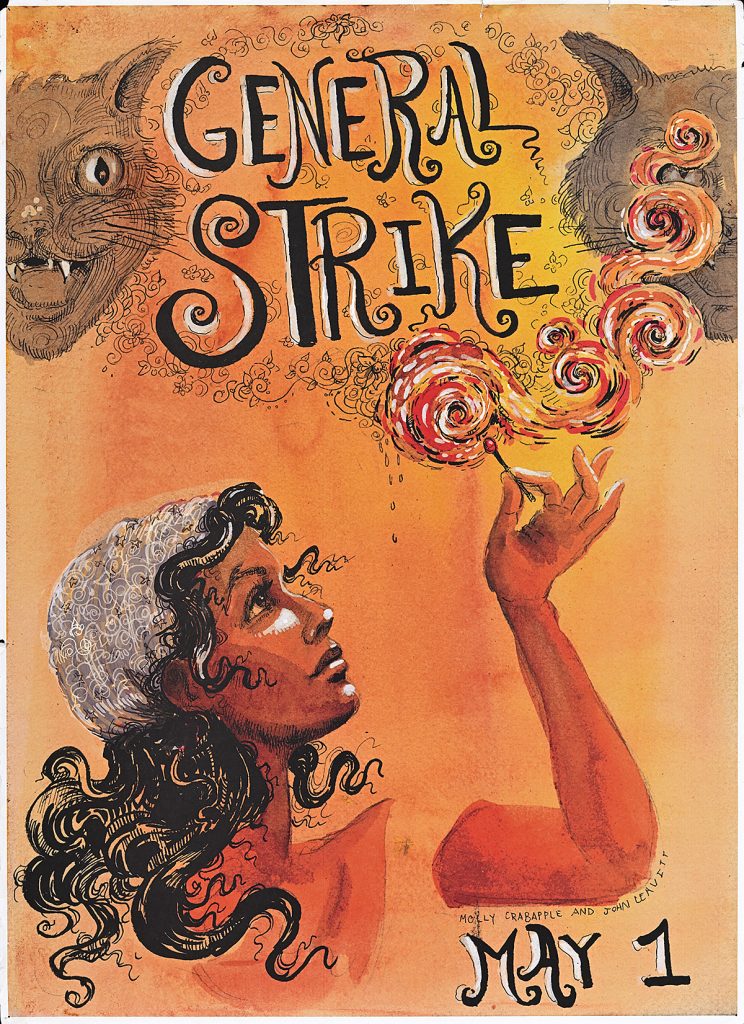 Poster of a woman holding a lit match looking to the sky.