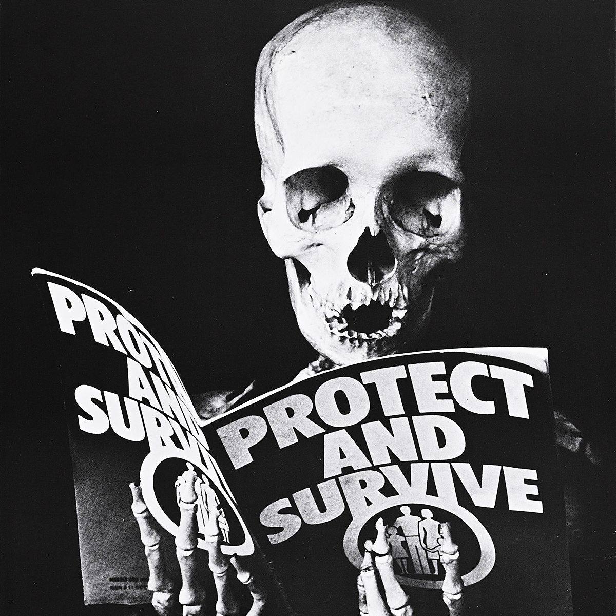 Poster image of a skeleton reading a magazine