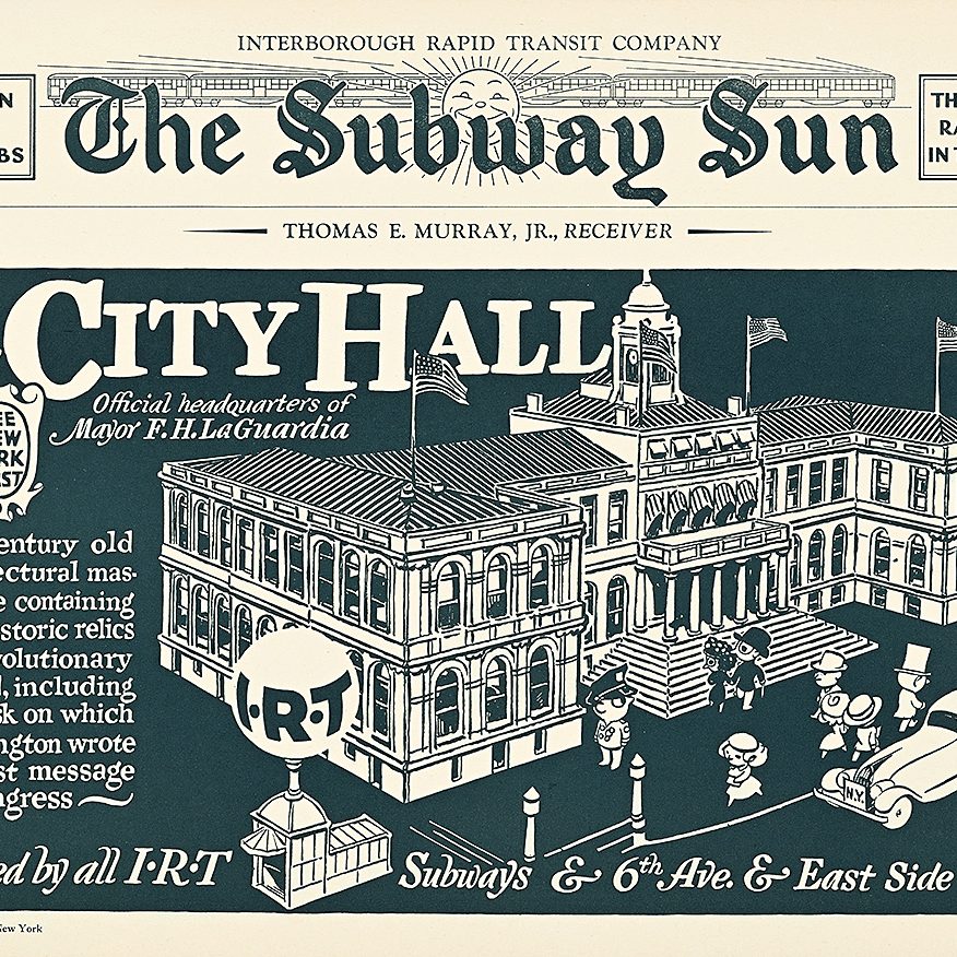 A poster image depicting New York City's City Hall