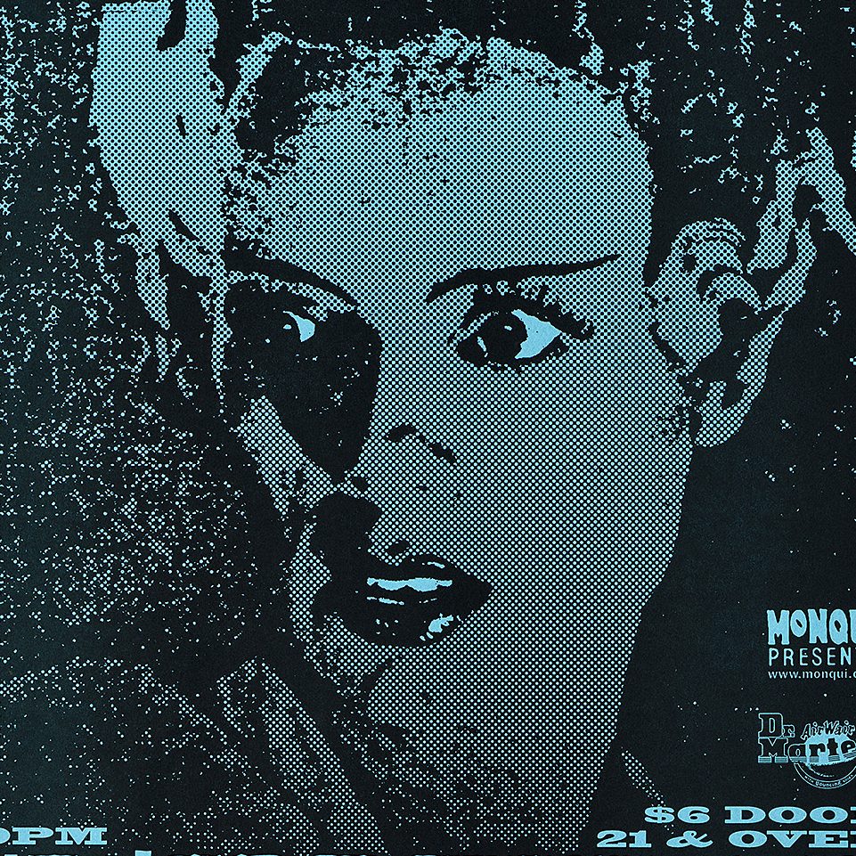 A poster image depiction of the bride of frakenstein on a band poster