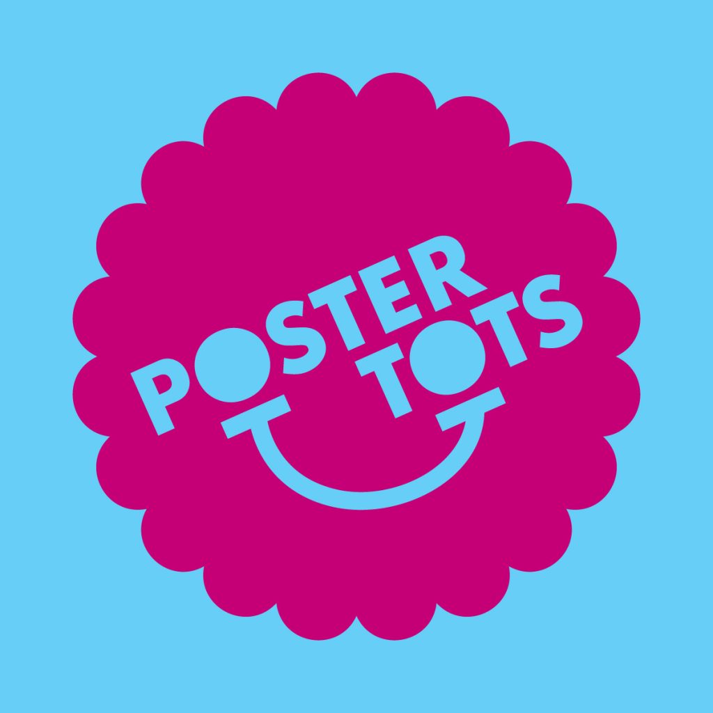 Two color graphic for Poster Tots programs