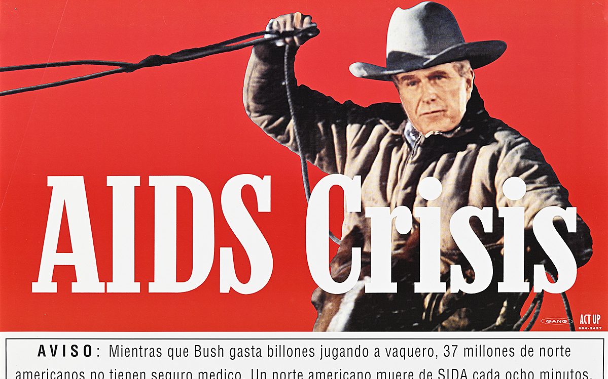 Poster of George Bush as a cowboy.