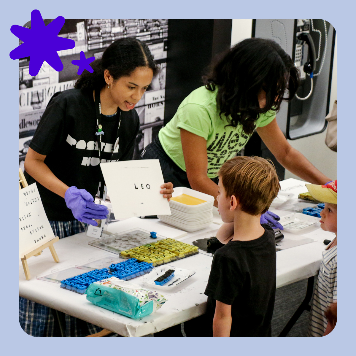 Digital image of a teacher and a child