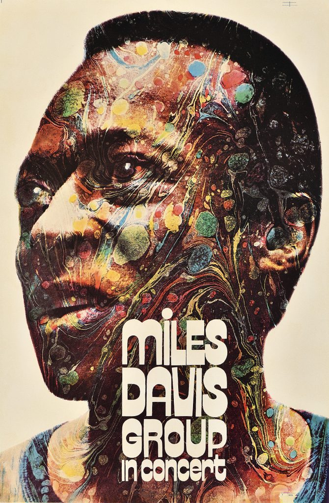 Poster of a black man covered in rainbow face paint.