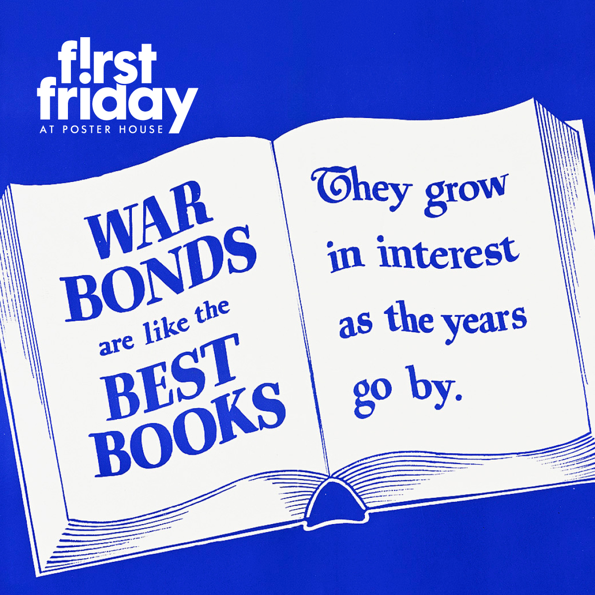 A blue and white illustration of an open book.