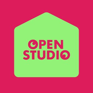 The Open Studio logo in green and pink.