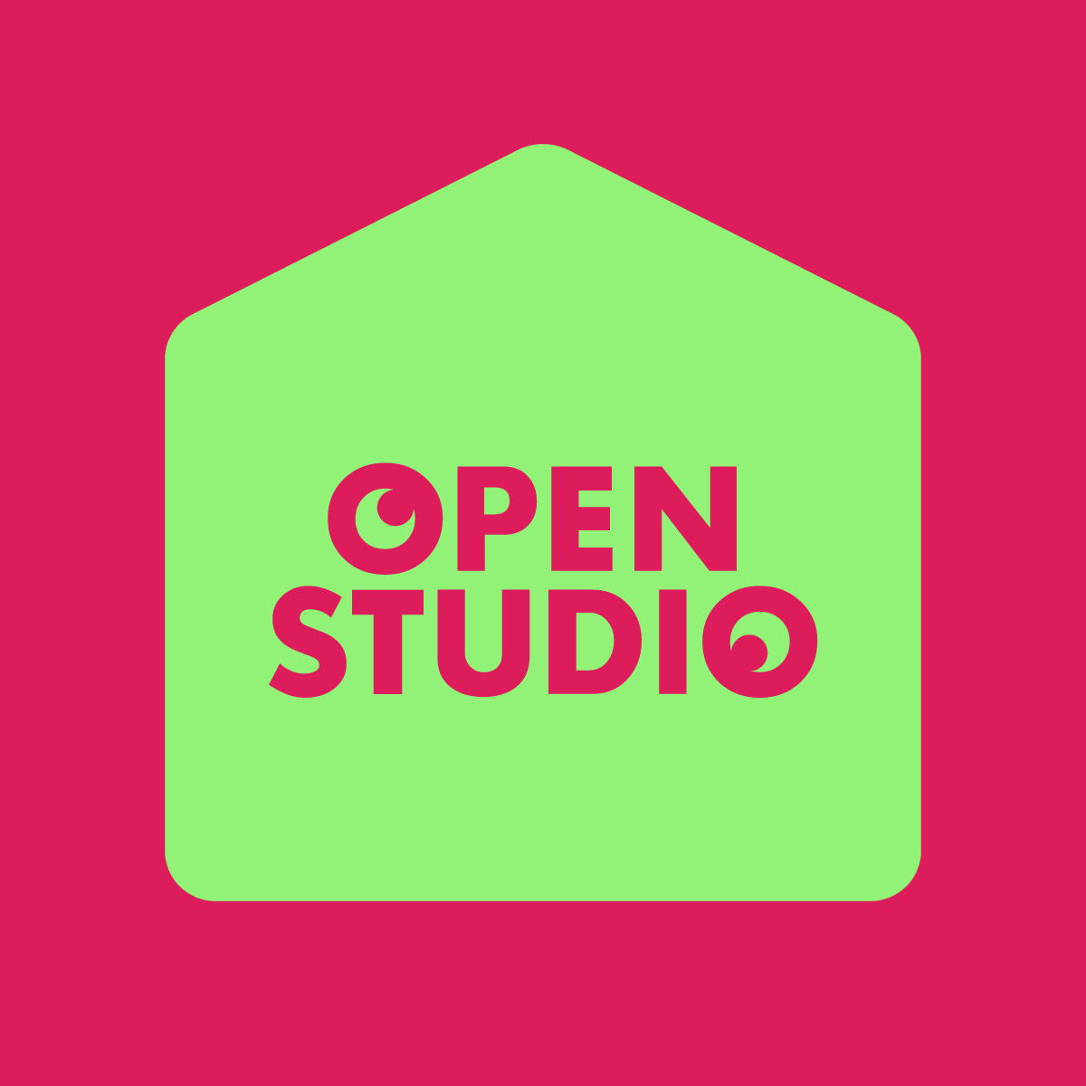 The Open Studio logo in green and pink.